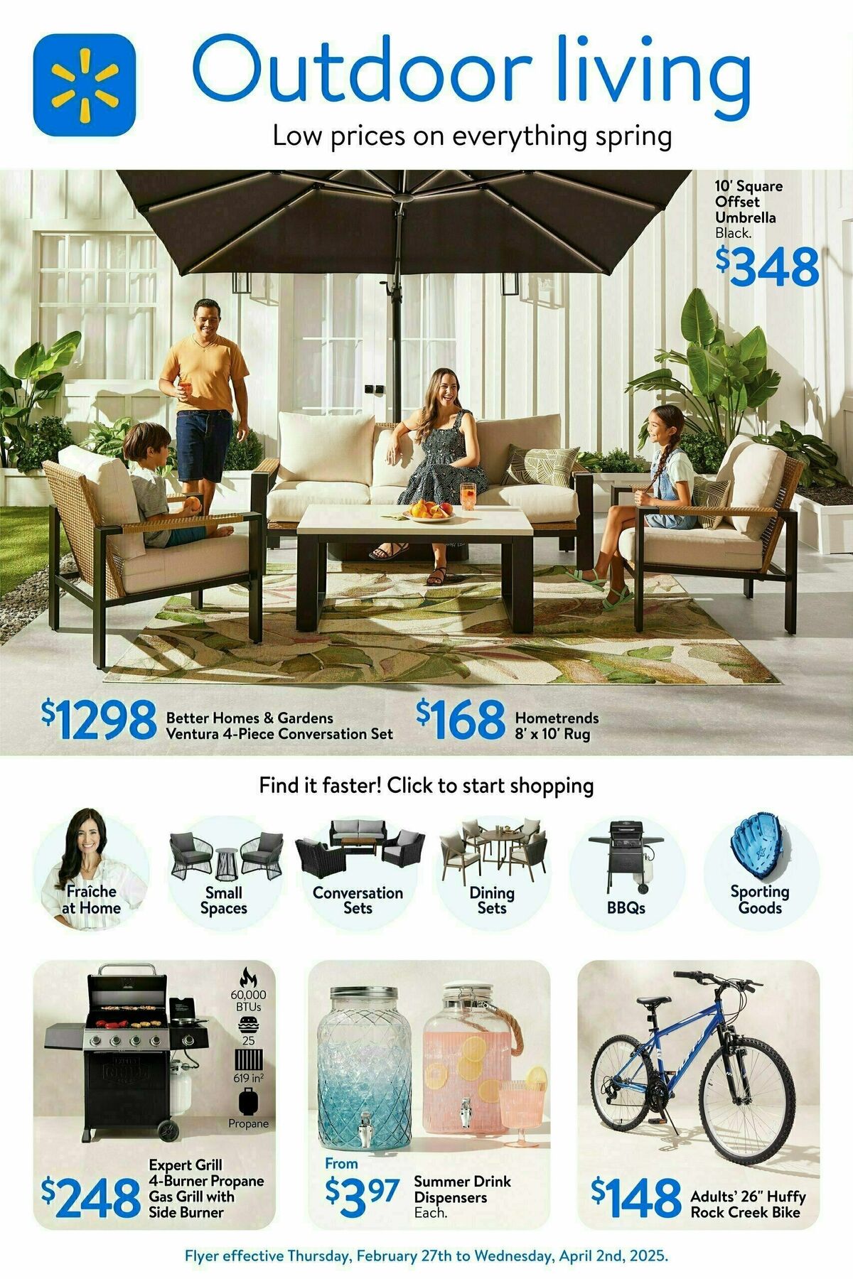 Walmart Outdoor Living Flyer from February 27