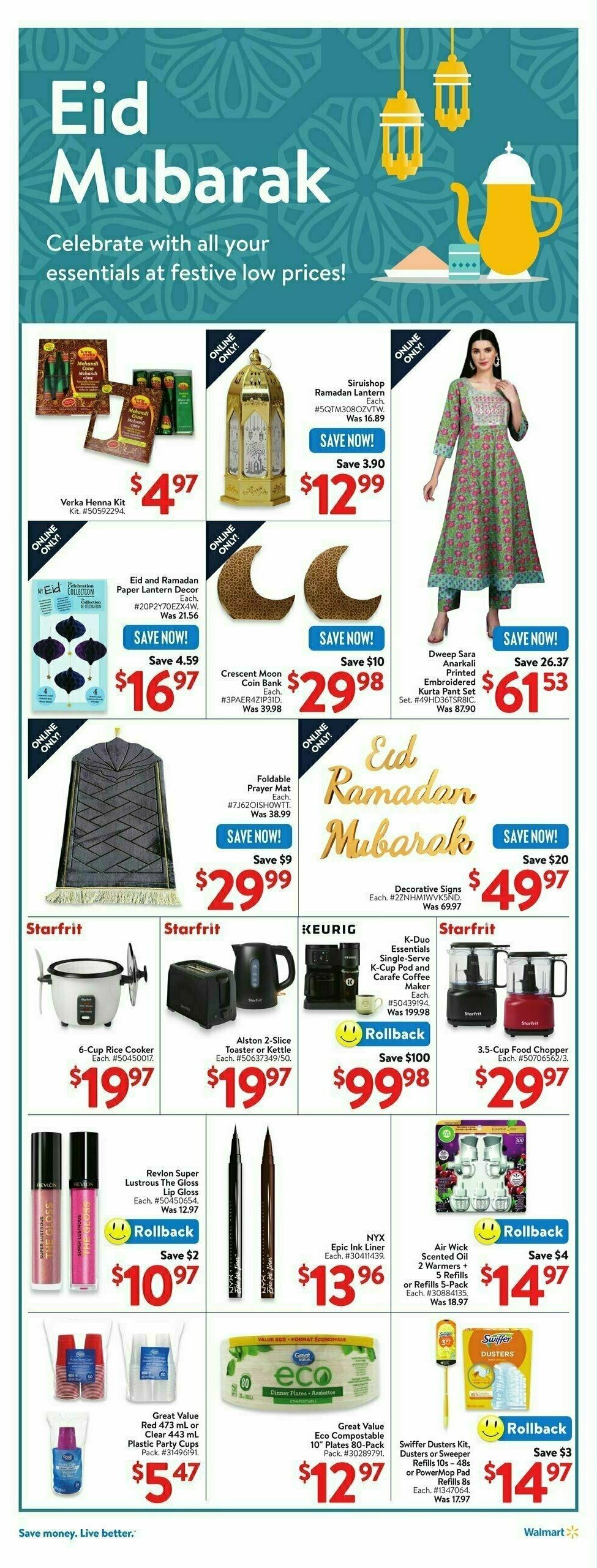 Walmart Eid Mubarak Flyer from March 20