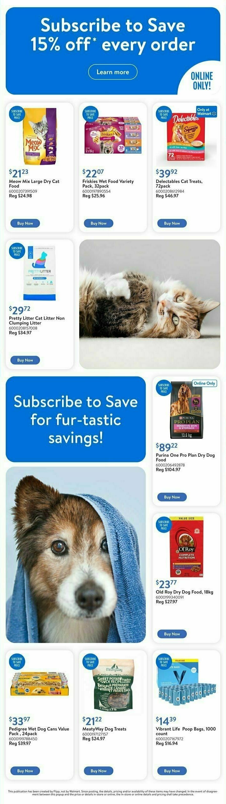 Walmart Pet Digest Flyer from May 1