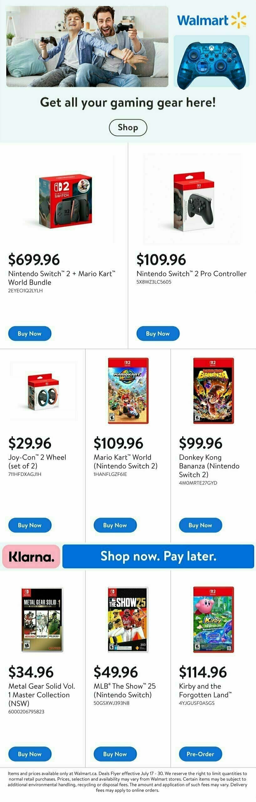 Walmart Gaming Guide Flyer from July 17
