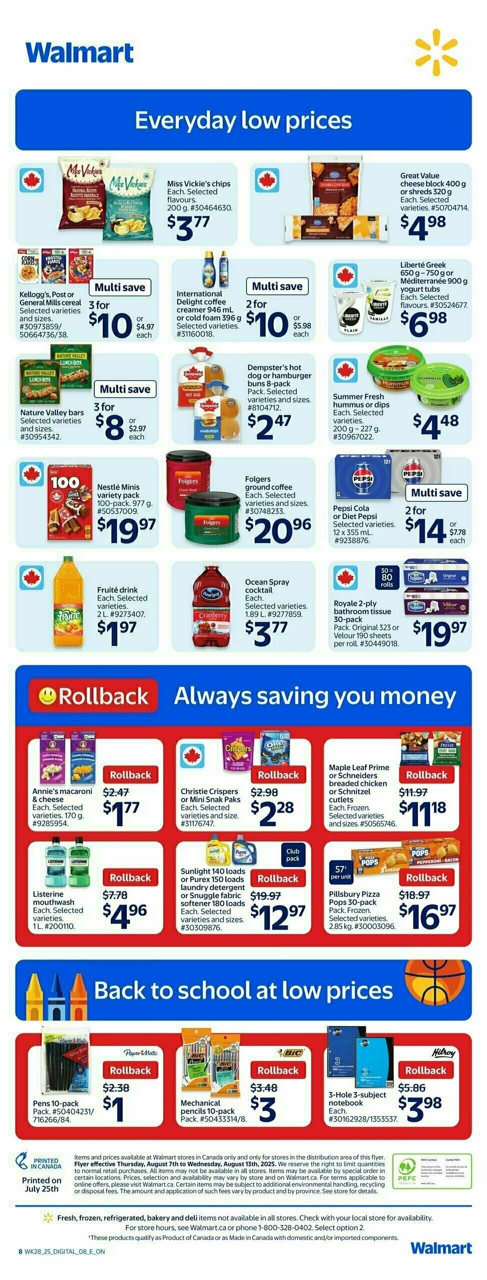 Walmart Flyer from August 7