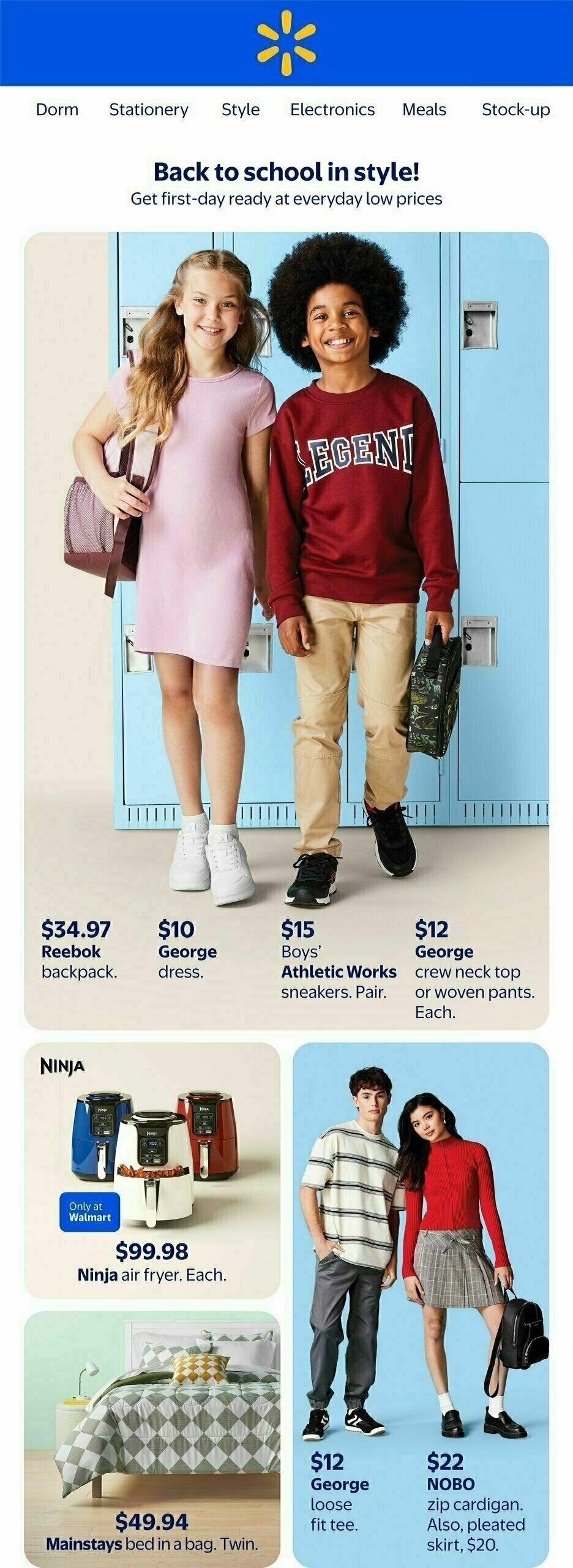 Walmart Back To School Flyer from August 7