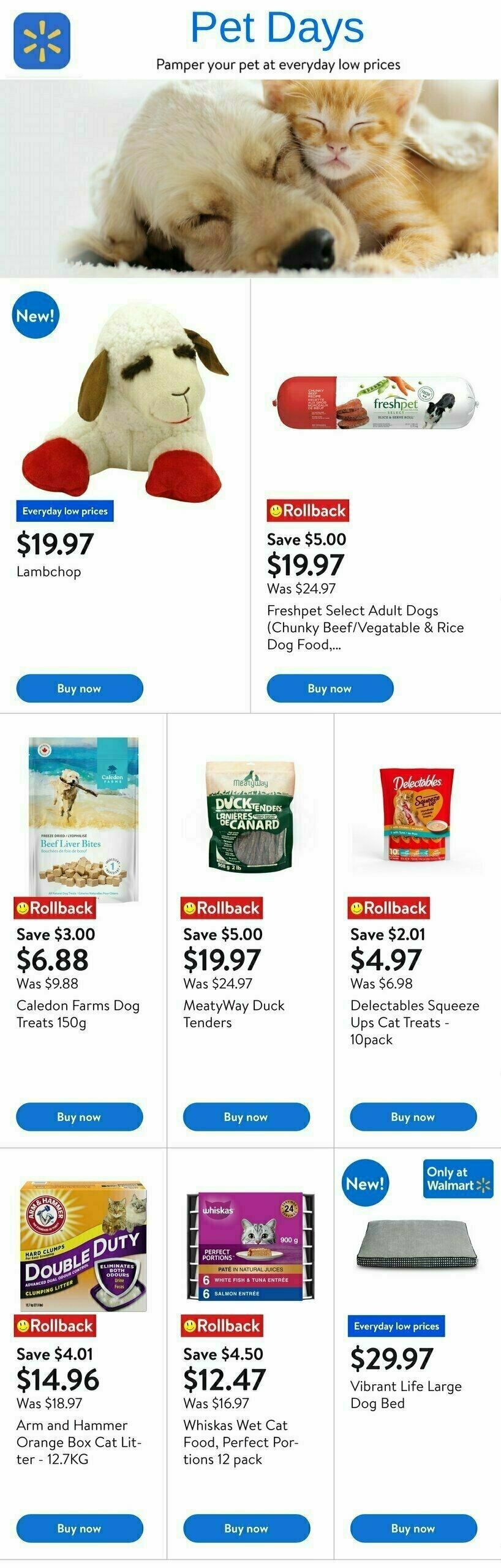 Walmart Pet Days Flyer from August 7