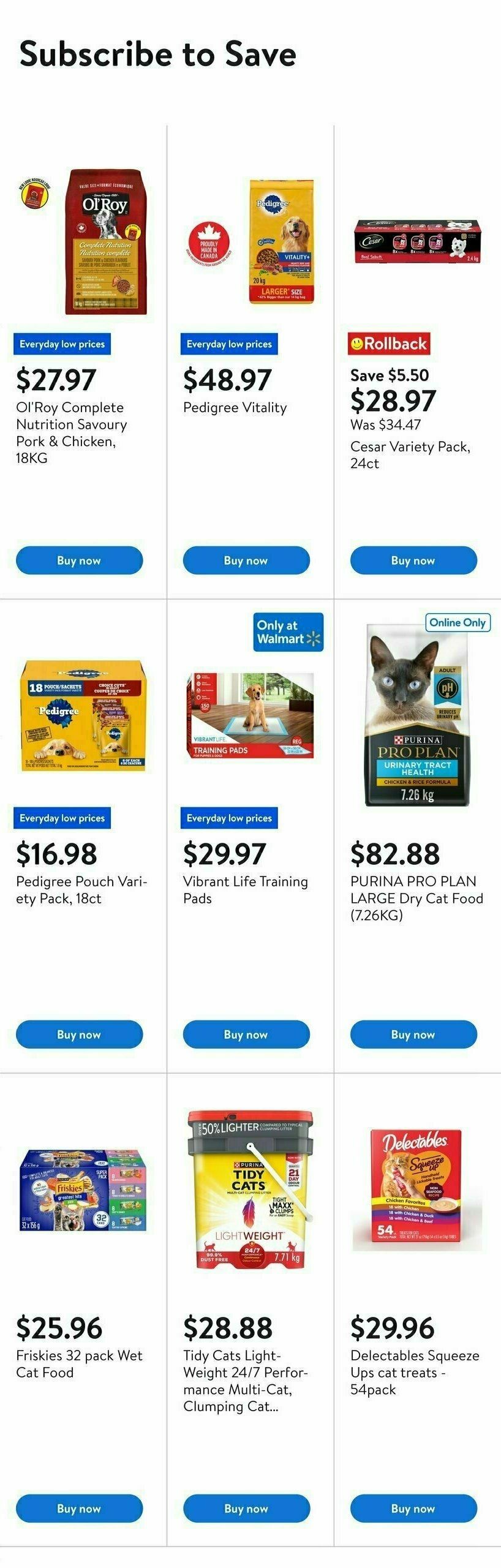 Walmart Pet Days Flyer from August 7