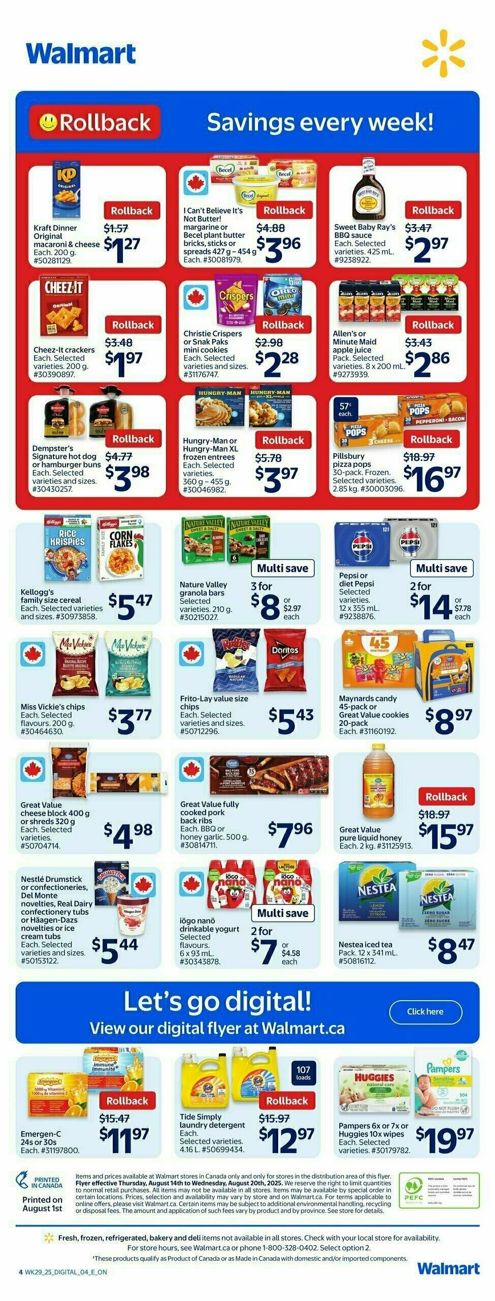 Walmart Flyer from August 14