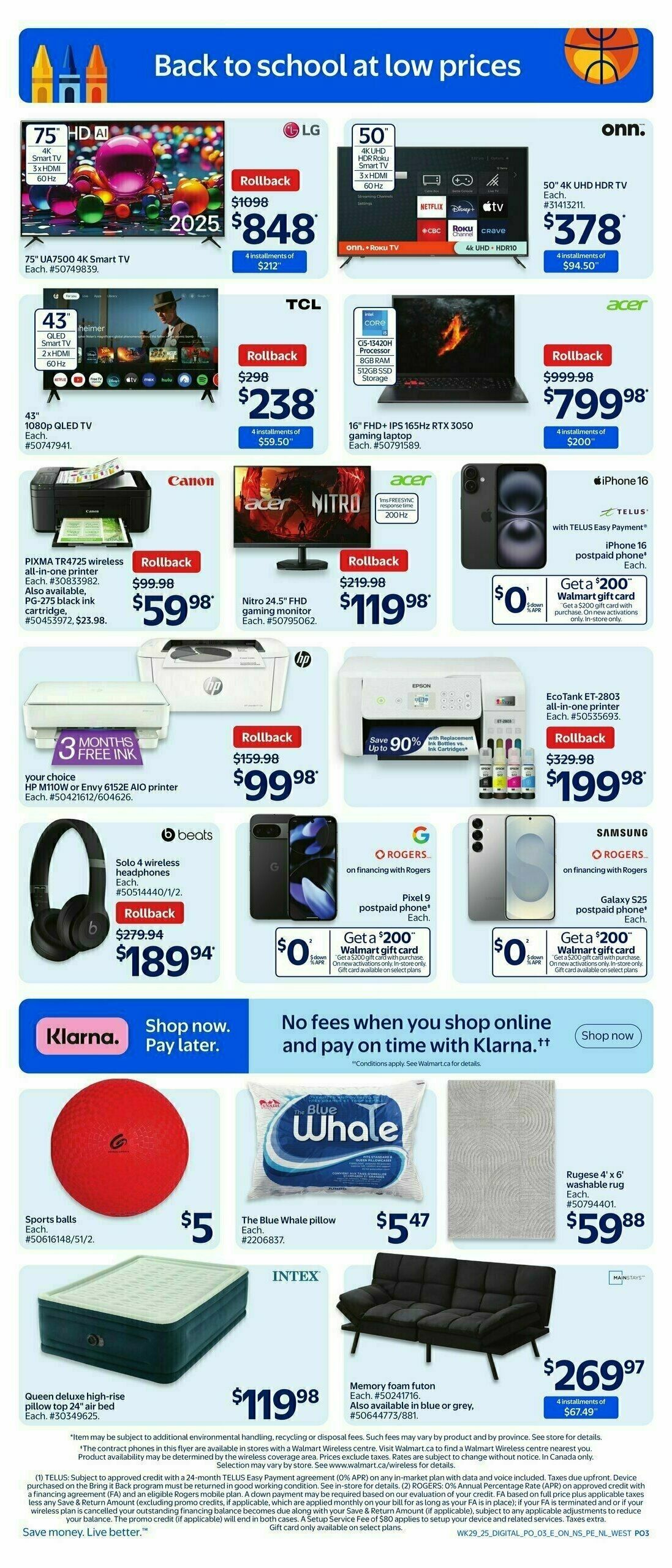 Walmart Back to school Flyer from August 14
