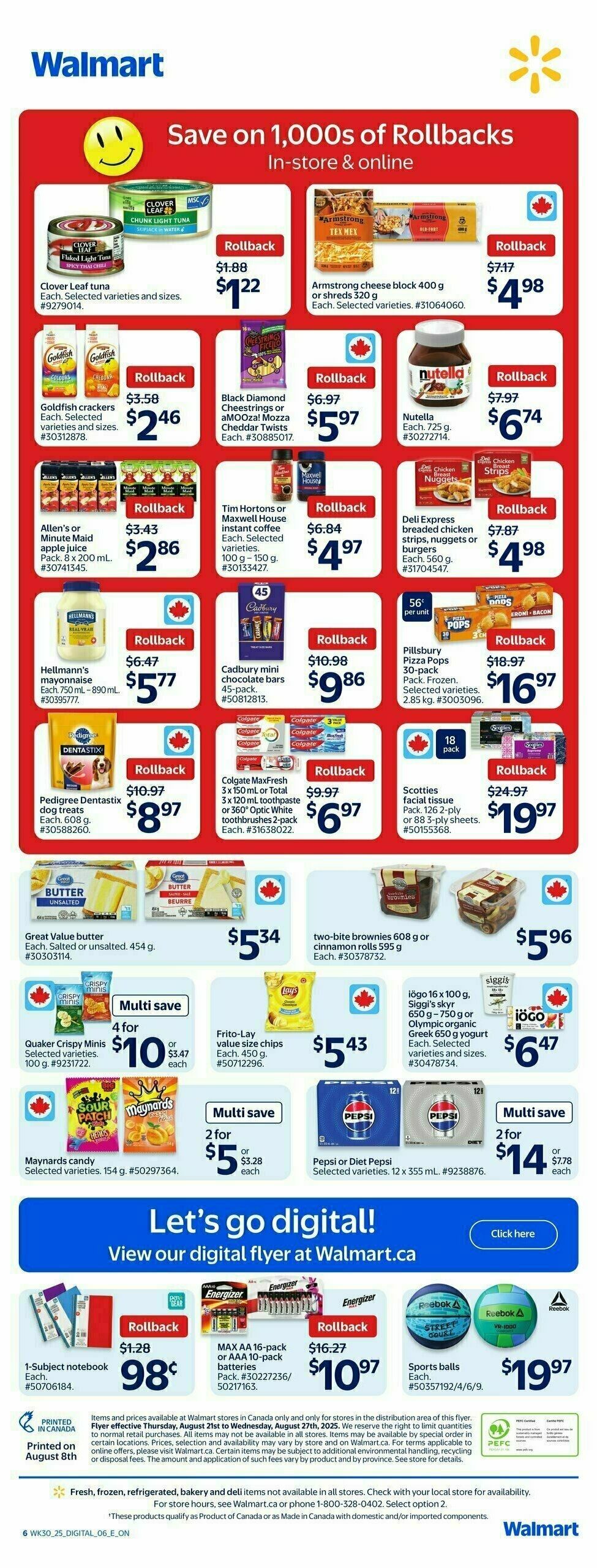 Walmart Flyer from August 21