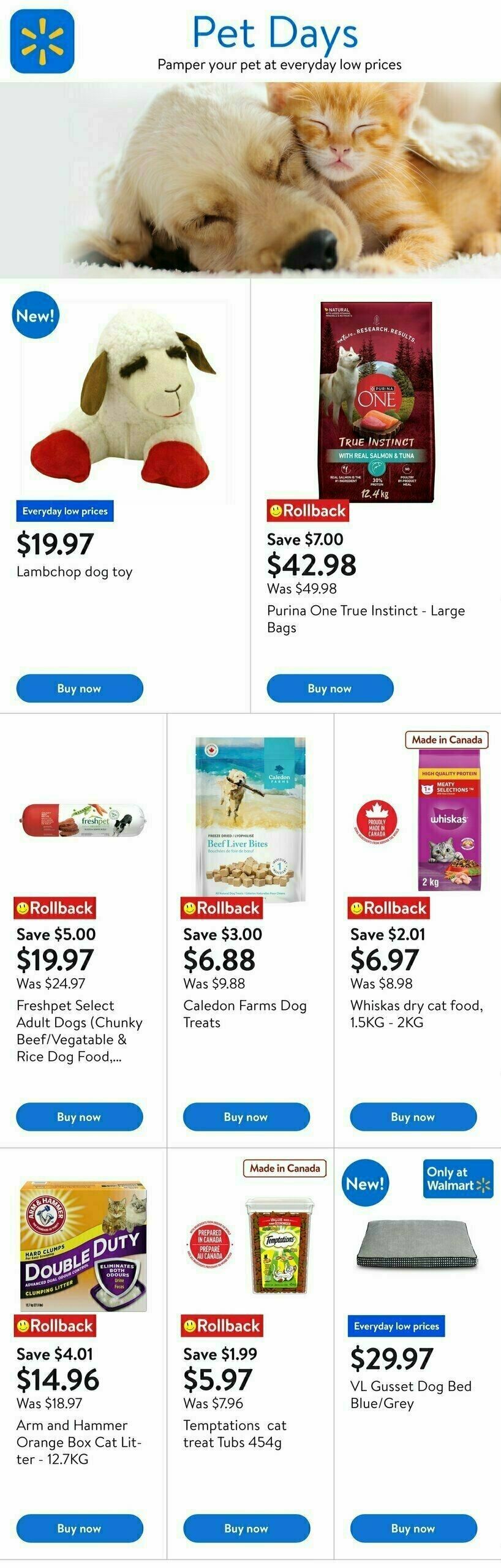 Walmart Pet Days Flyer from August 21