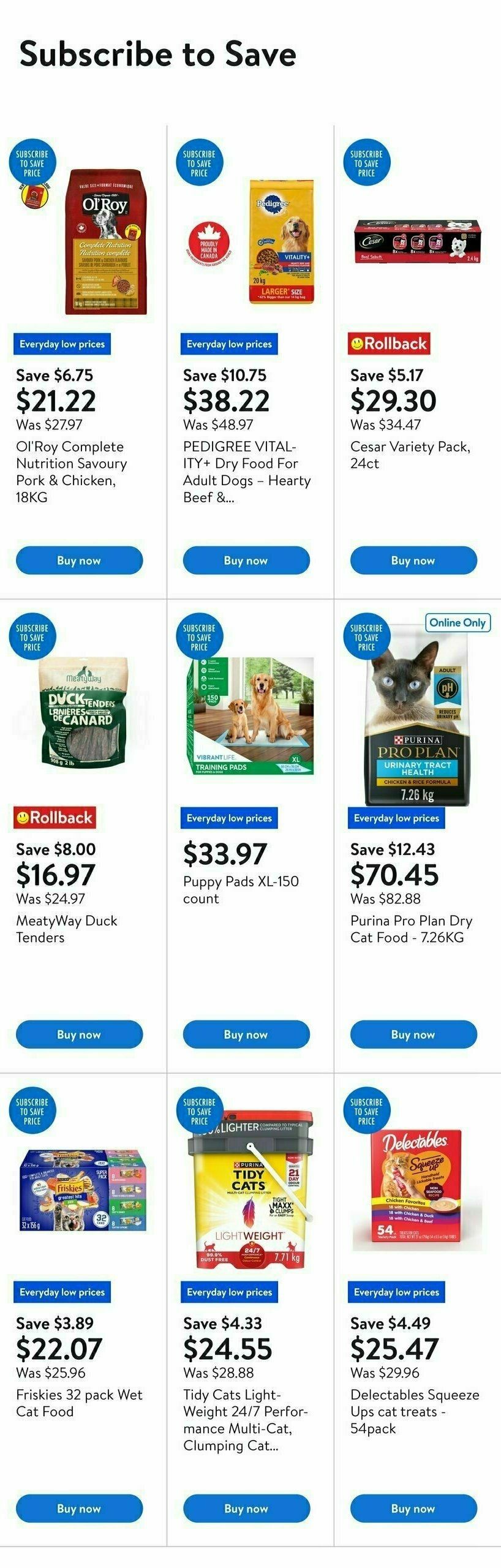 Walmart Pet Days Flyer from August 21