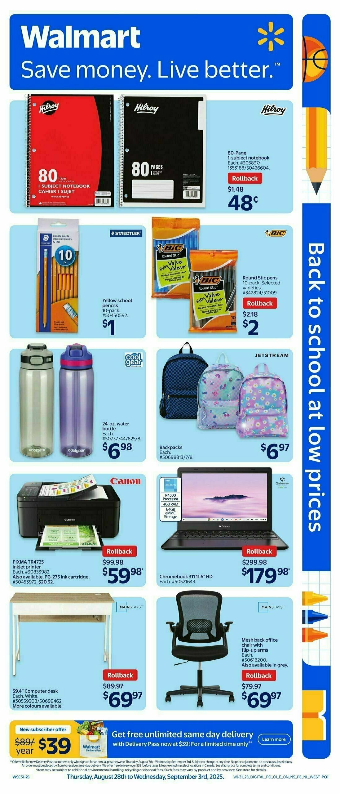 Walmart Flyer from August 28