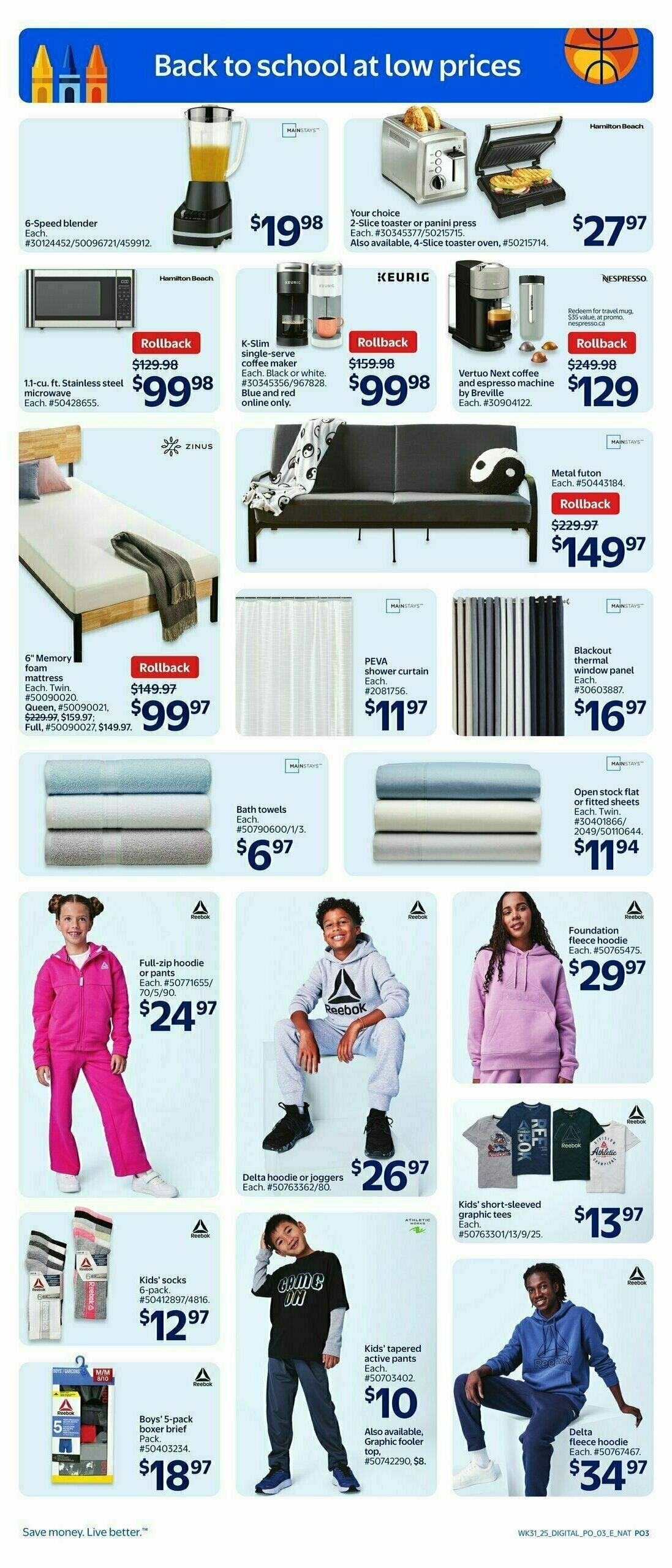 Walmart Back To School Flyer from August 28