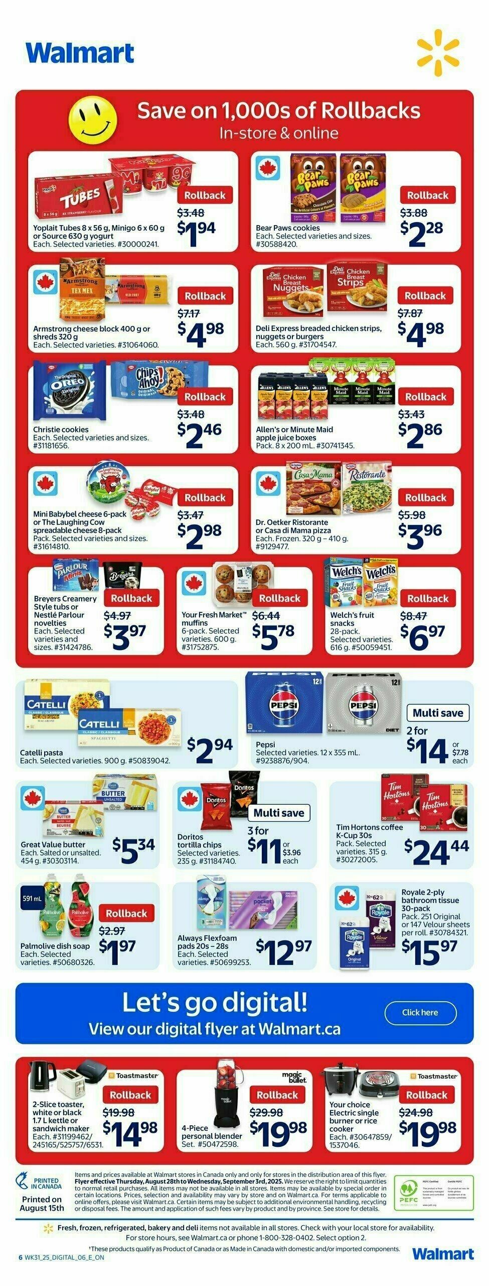 Walmart Back To School Flyer from August 28