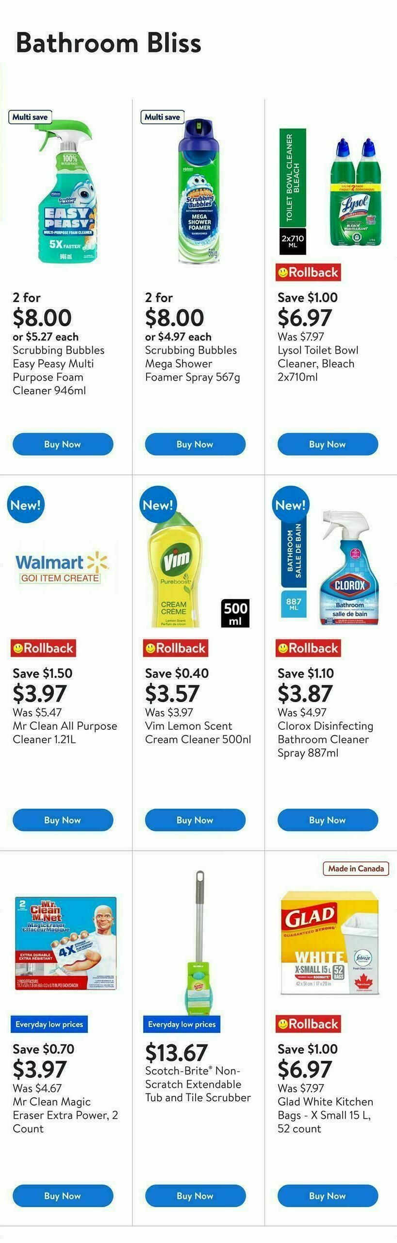 Walmart Fall Cleaning Essentials at Low Prices Flyer from September 11