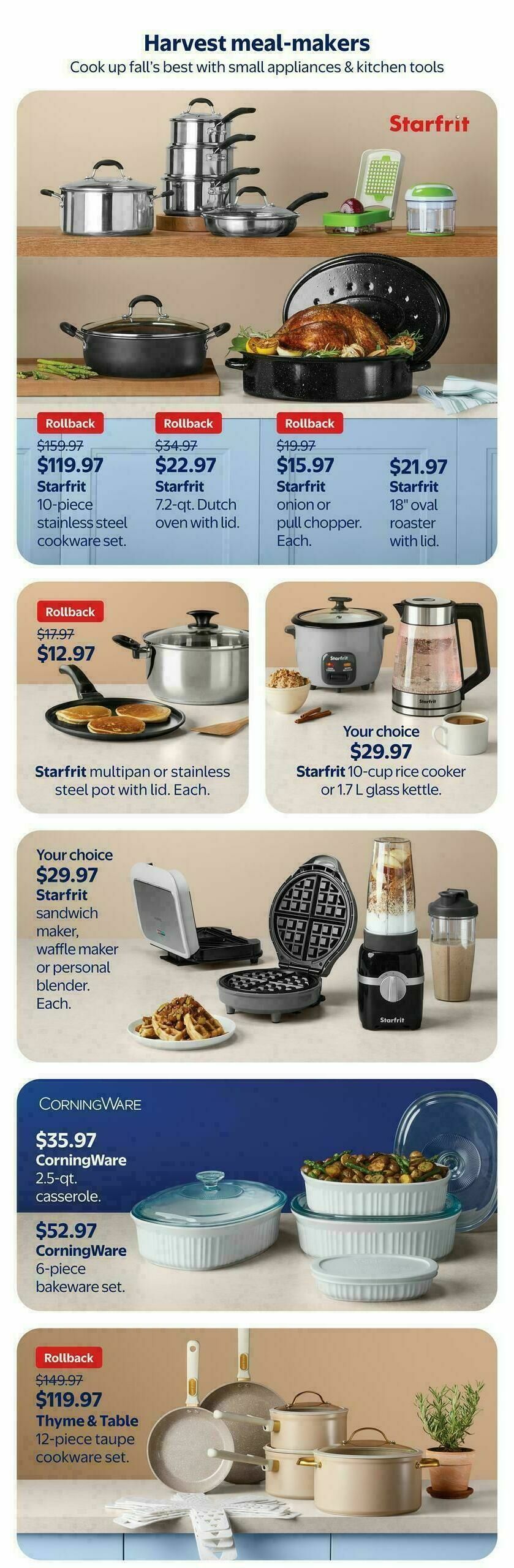 Walmart Home for the harvest Flyer from September 25