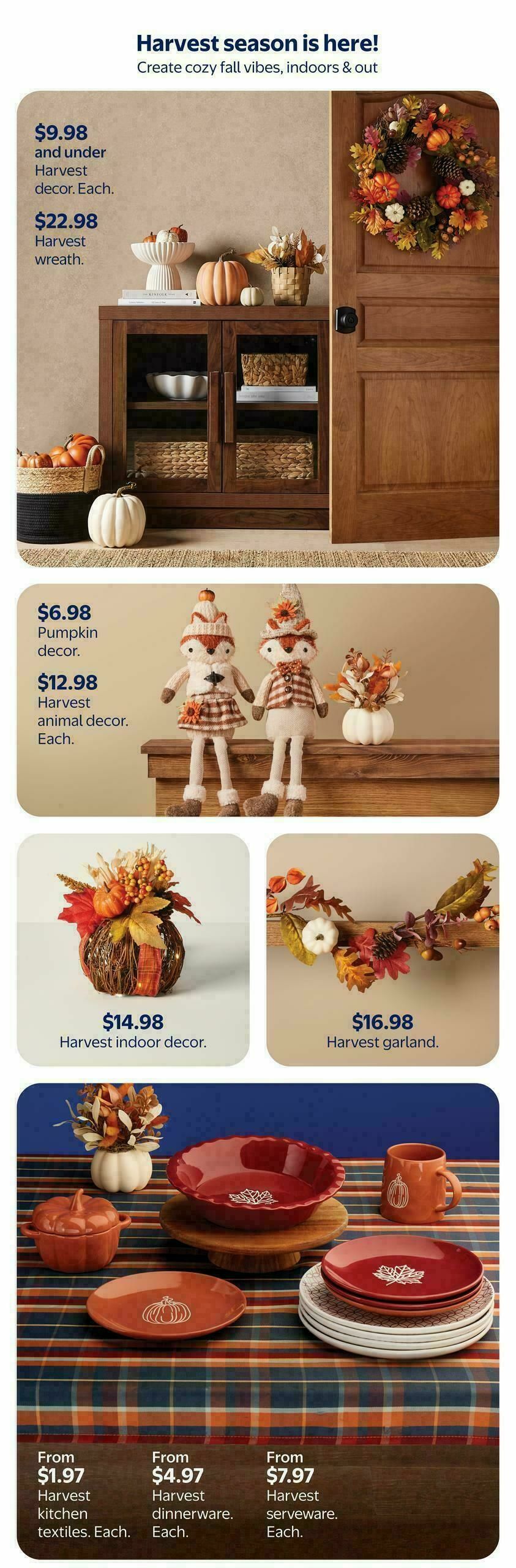 Walmart Home for the harvest Flyer from September 25