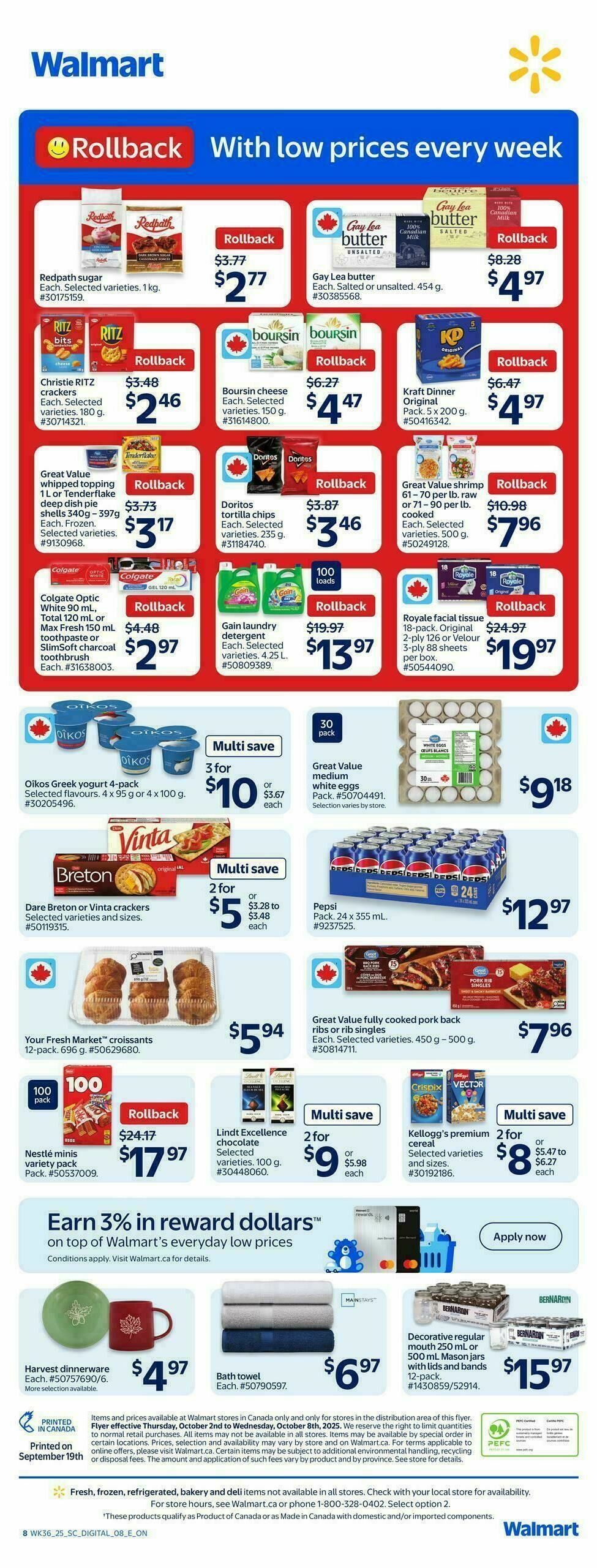 Walmart Flyer from October 2