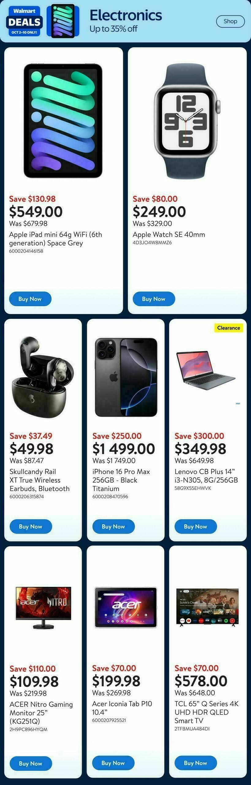 Walmart Deals Flyer from October 2