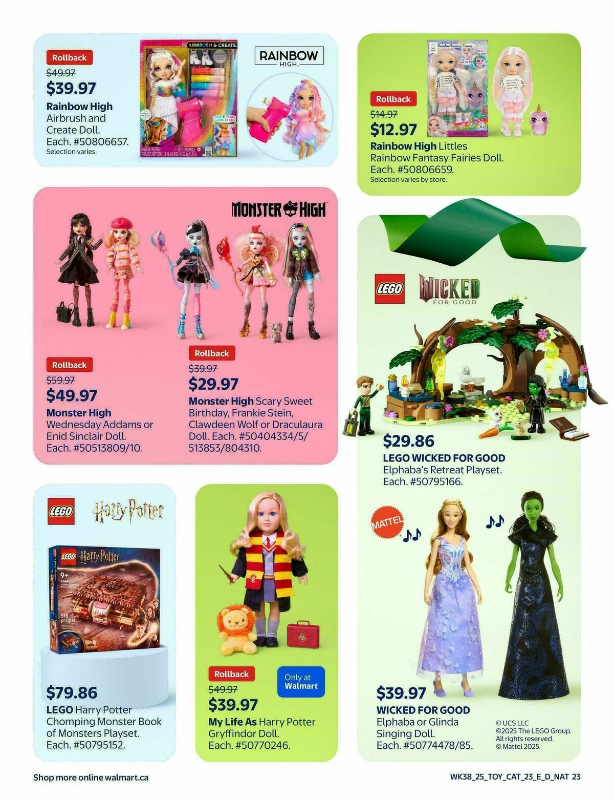 Walmart Toy Shop Flyer from October 16