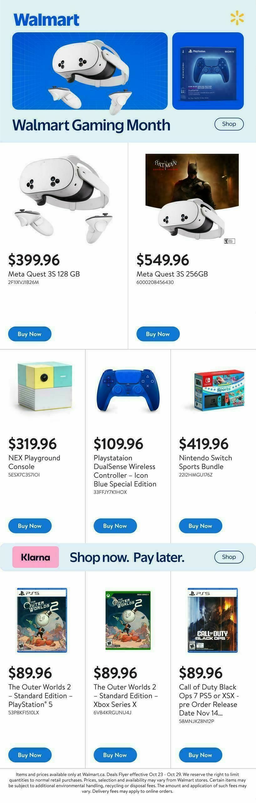 Walmart Gaming Guide Flyer from October 23