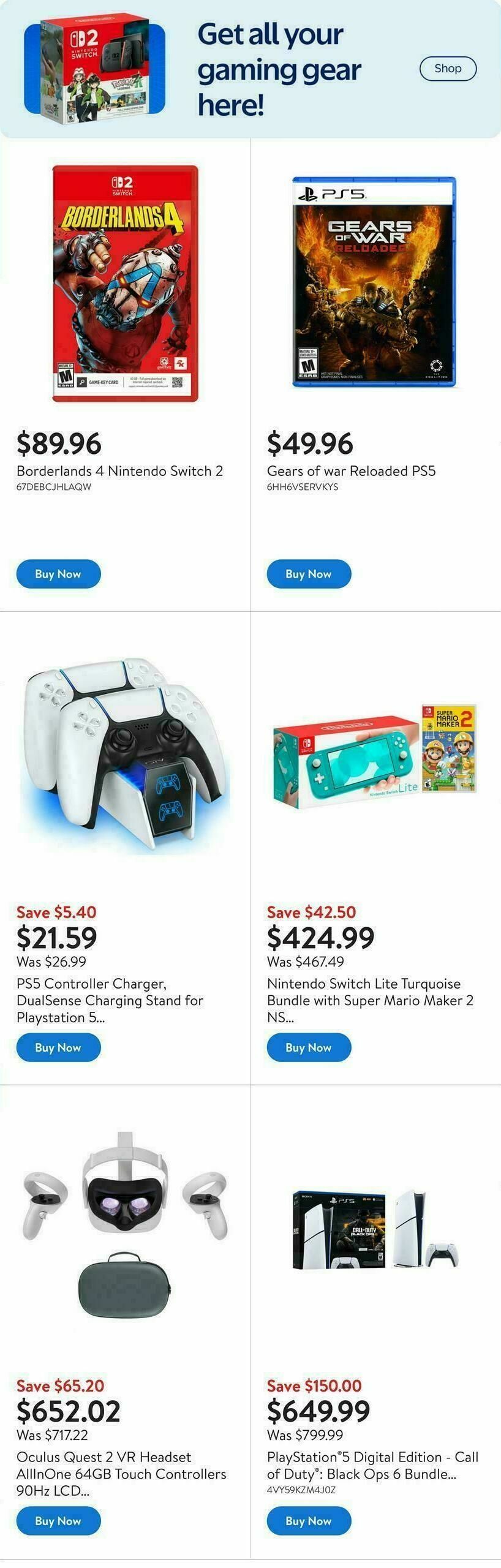 Walmart Gaming Guide Flyer from October 23