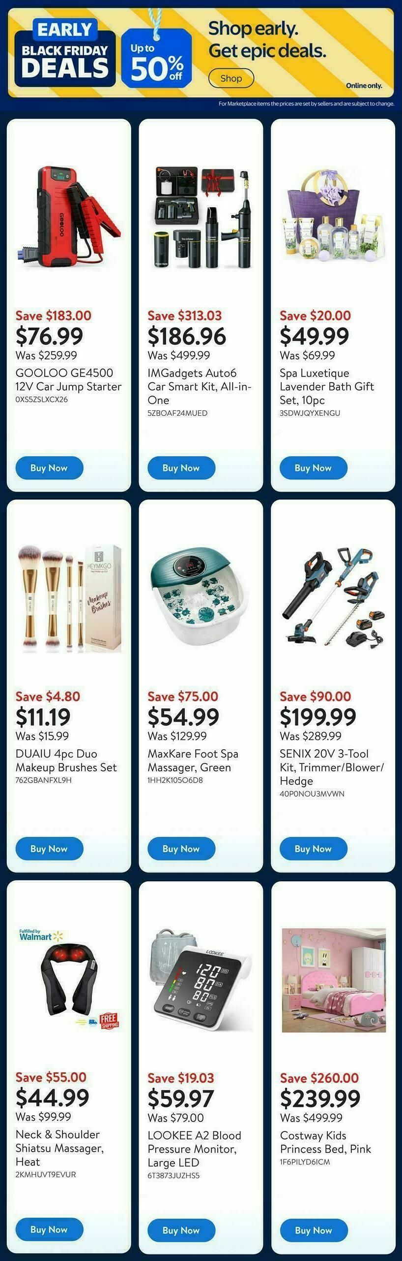 Walmart Early Black Friday Flyer from November 6