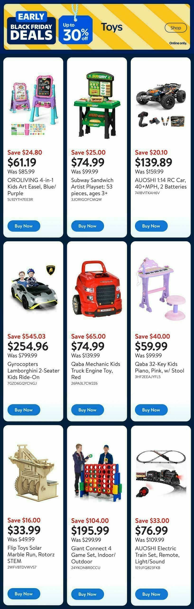 Walmart Early Black Friday Flyer from November 6