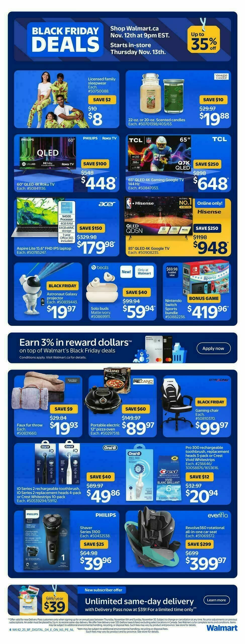 Walmart Black Friday Flyer from November 13