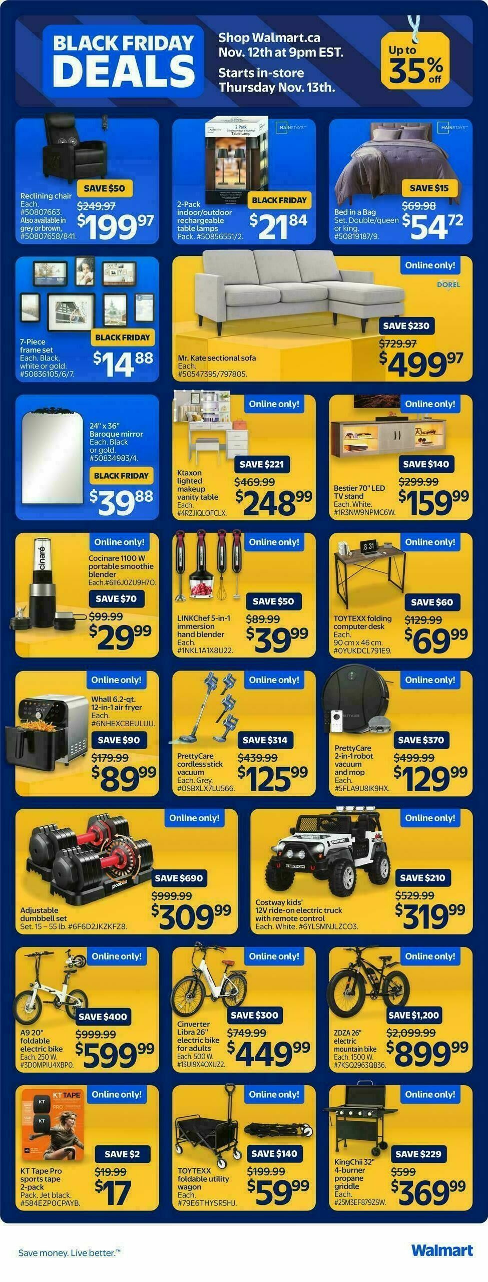 Walmart Black Friday Flyer from November 13