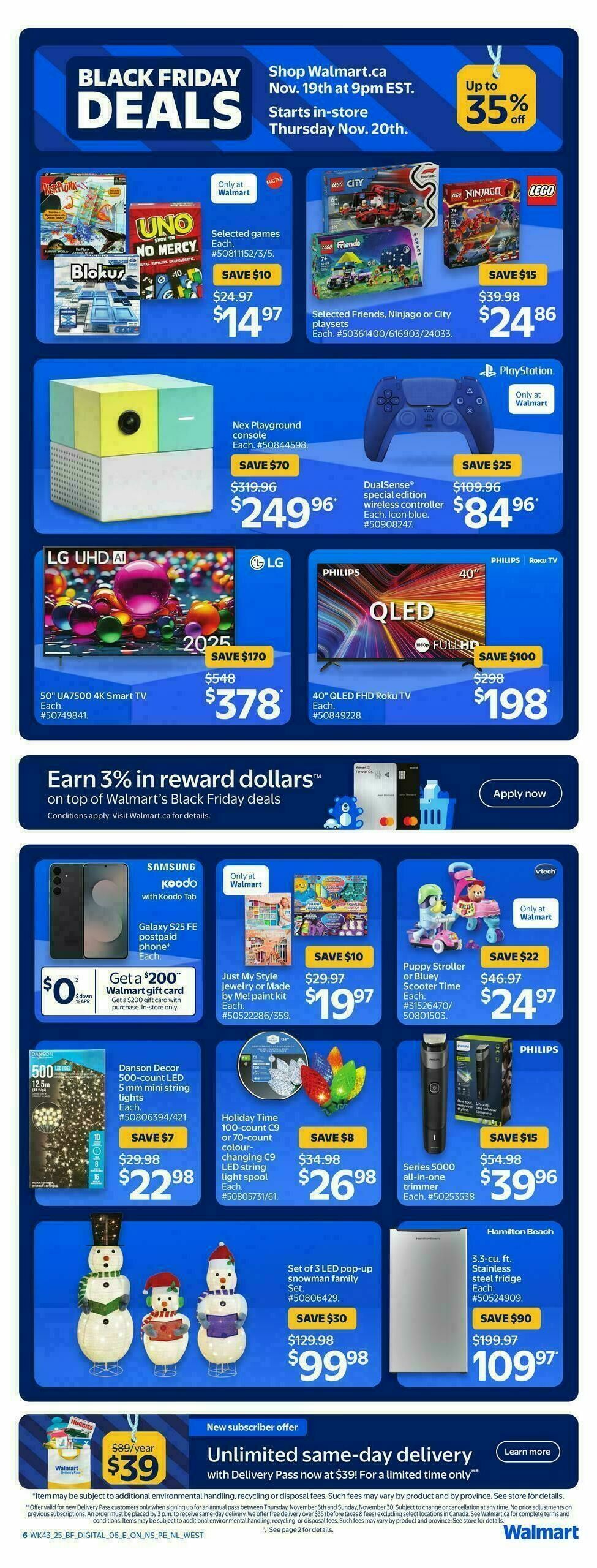 Walmart Black Friday Flyer from November 20
