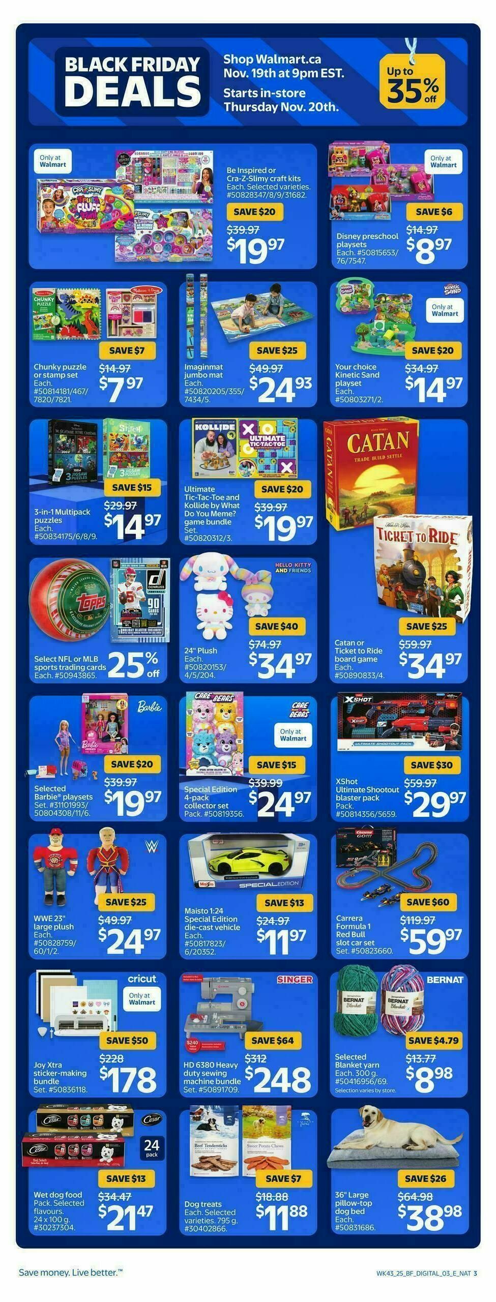 Walmart Black Friday Flyer from November 20