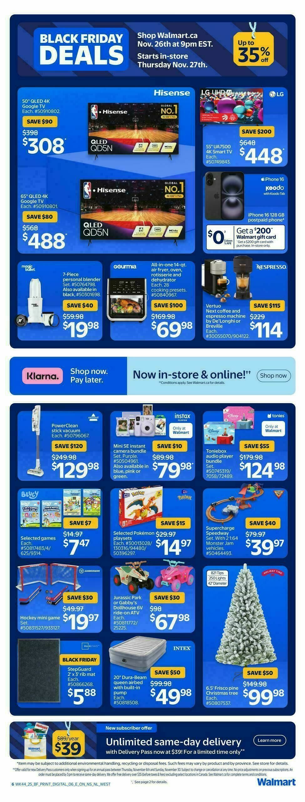 Walmart Black Friday Flyer from November 27