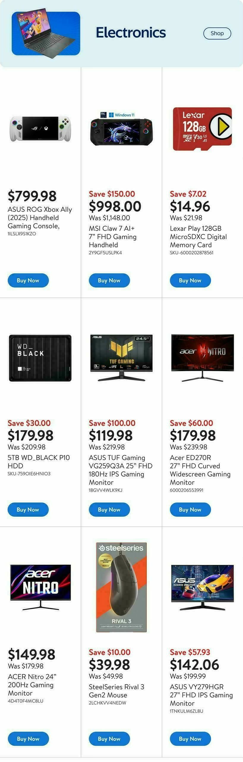 Walmart Gaming Guide Flyer from November 20
