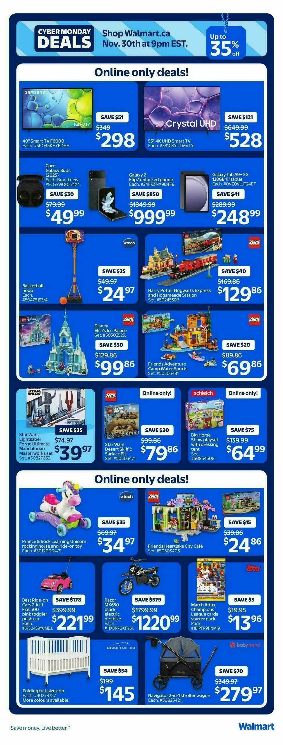 Walmart Cyber Week Flyer from December 1