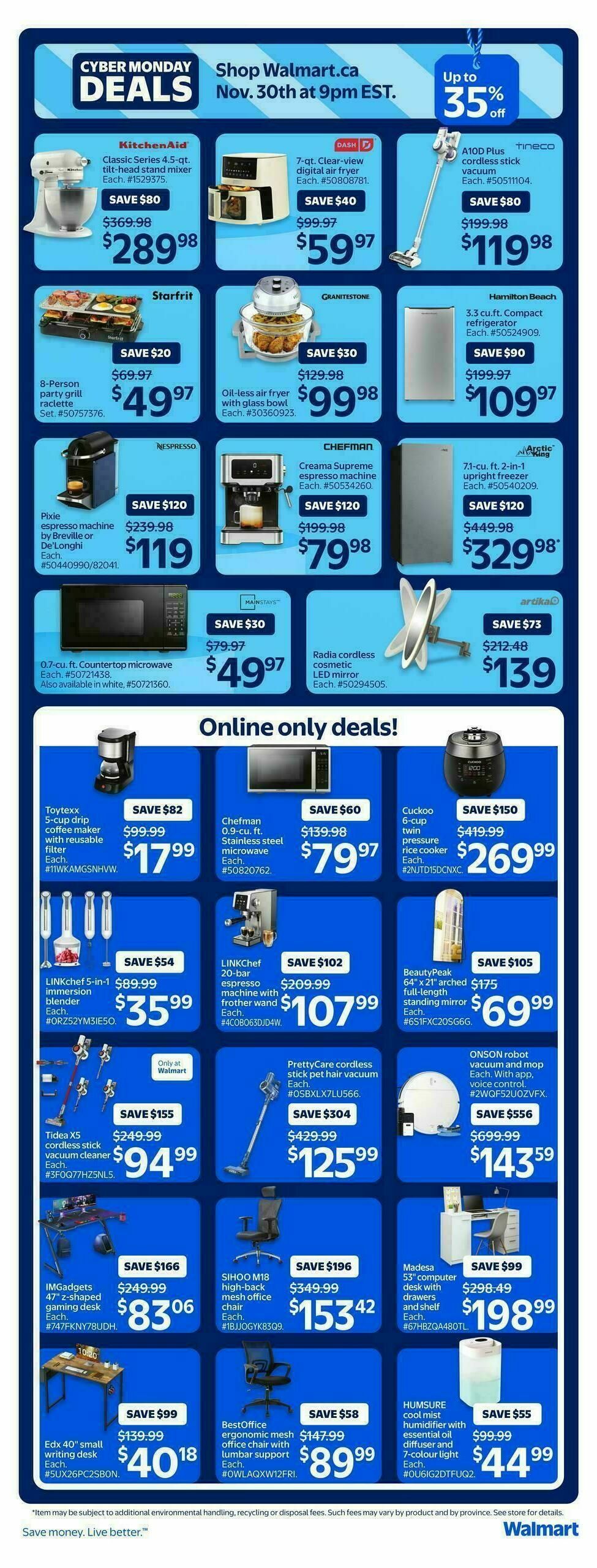 Walmart Cyber Week Flyer from December 1