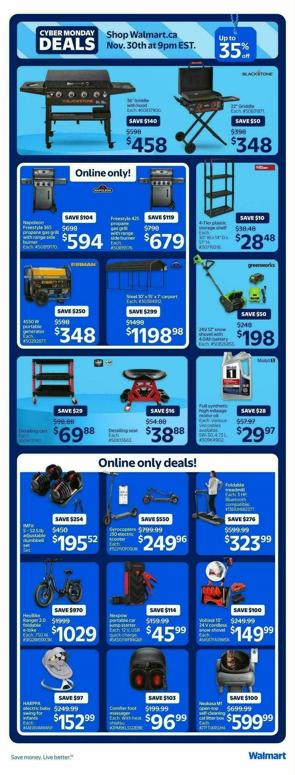 Walmart Cyber Week Flyer from December 1