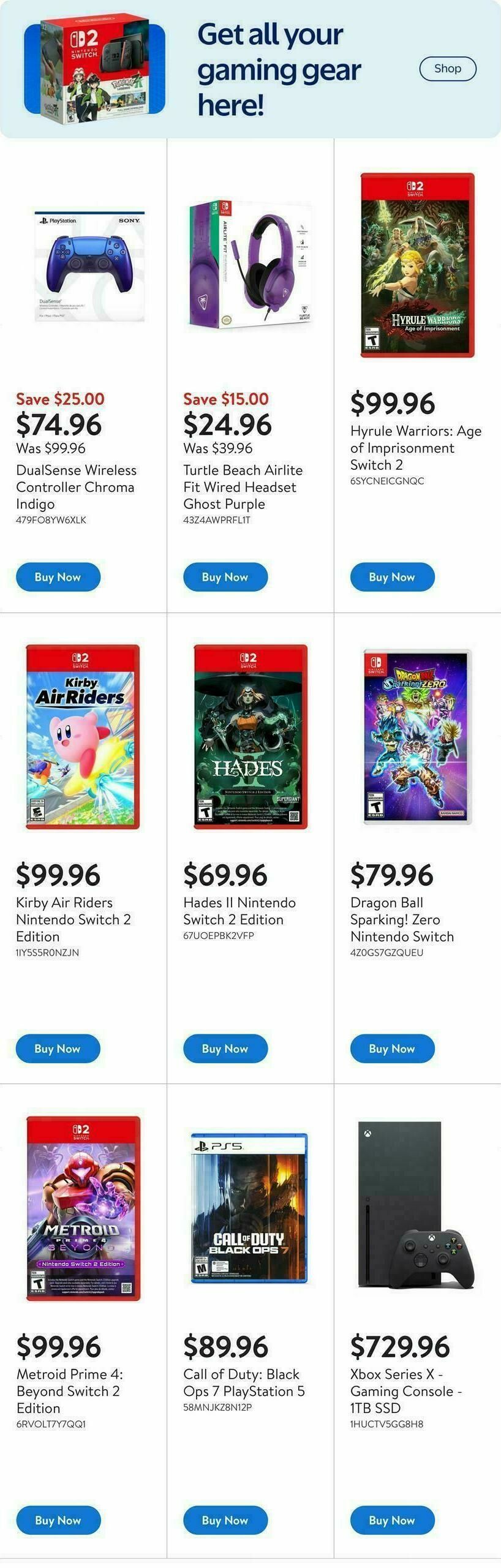 Walmart Gaming Guide Flyer from December 4