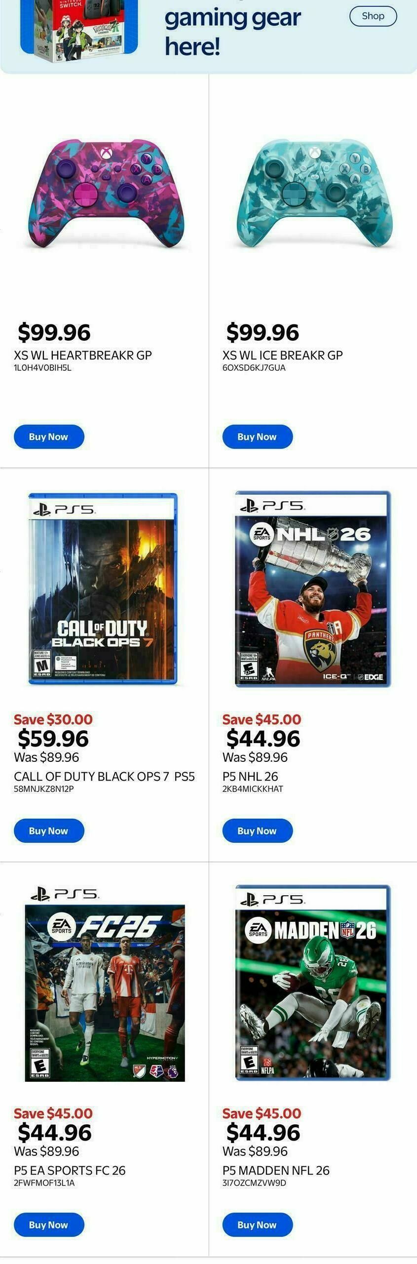 Walmart Gaming Guide Flyer from December 18