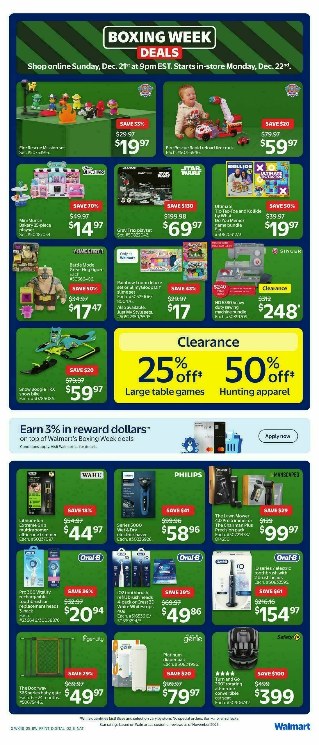 Walmart Boxing Week Deals Flyer from December 22