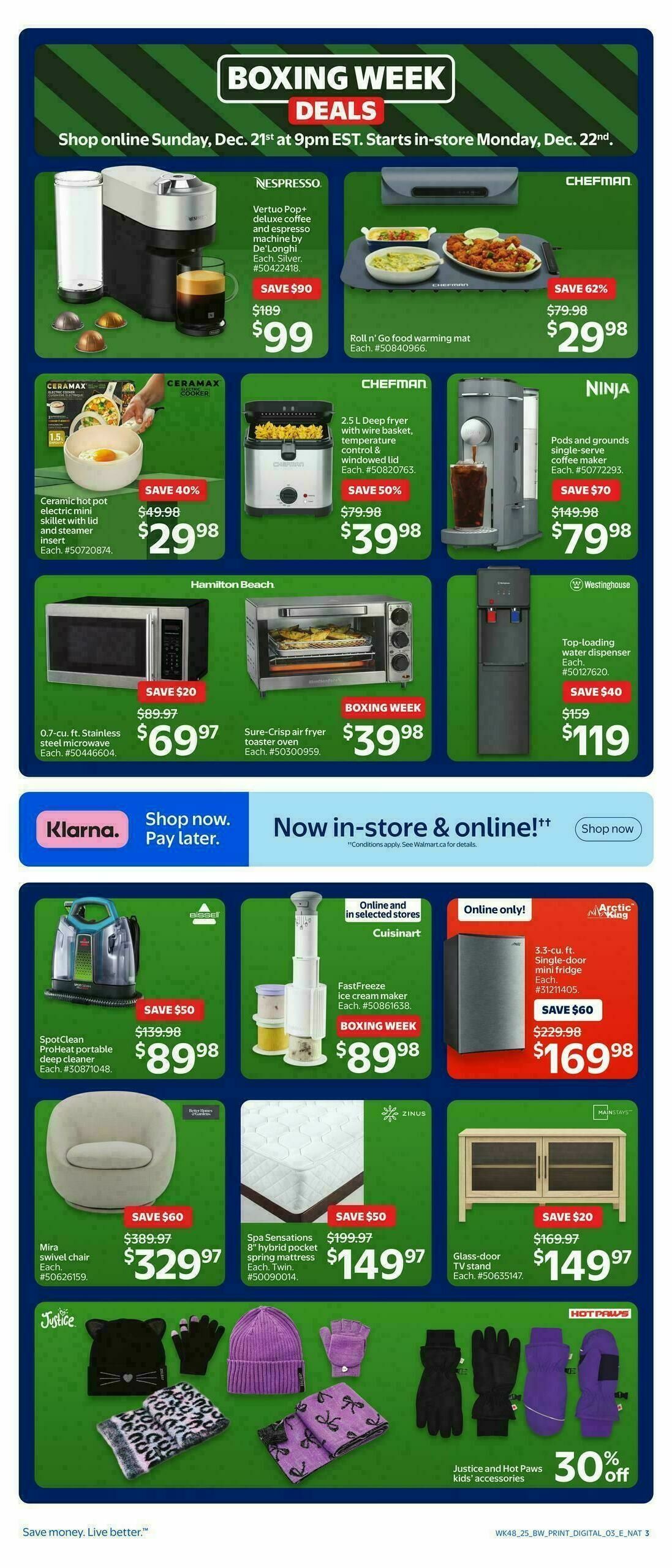 Walmart Boxing Week Deals Flyer from December 22