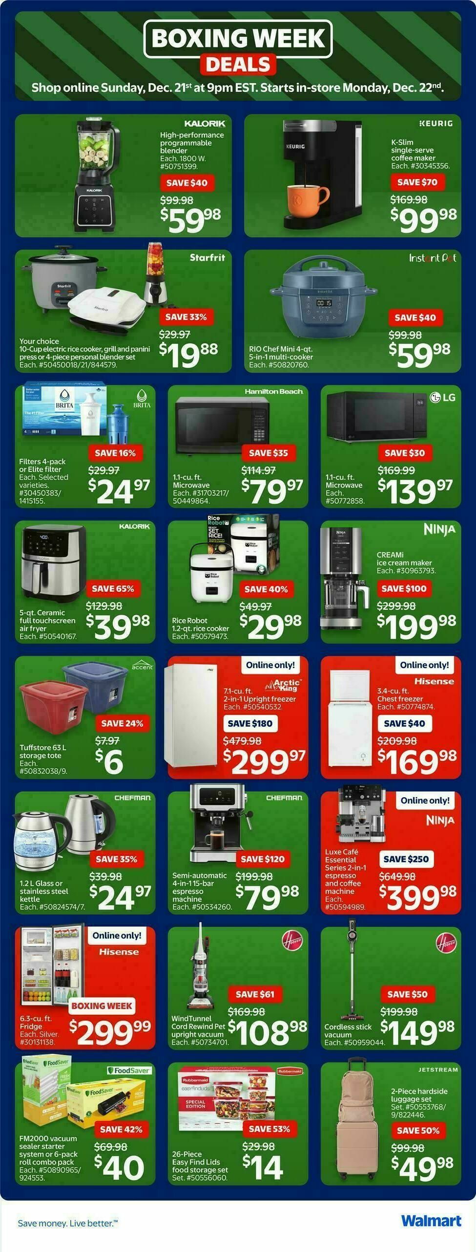 Walmart Boxing Week Deals Flyer from December 22