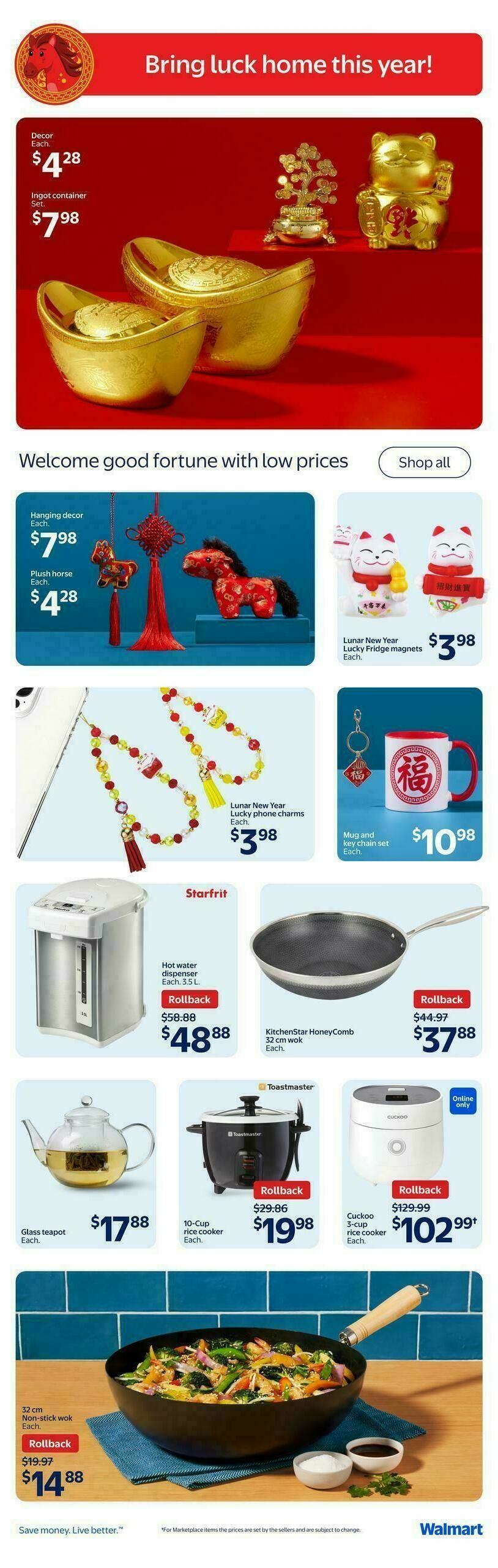 Walmart Happy Lunar Year Flyer from January 29