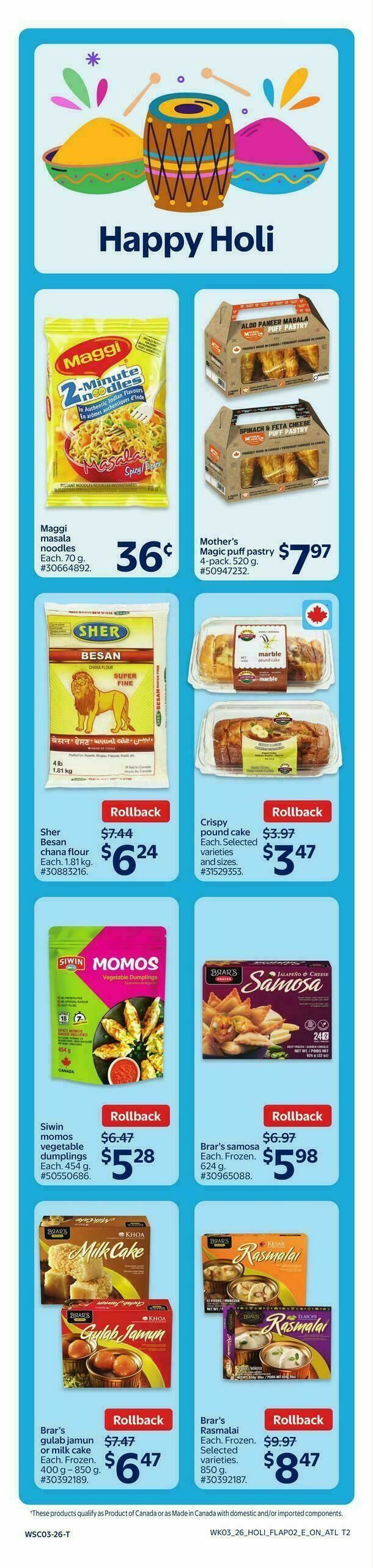 Walmart Happy Holi Flyer from February 12