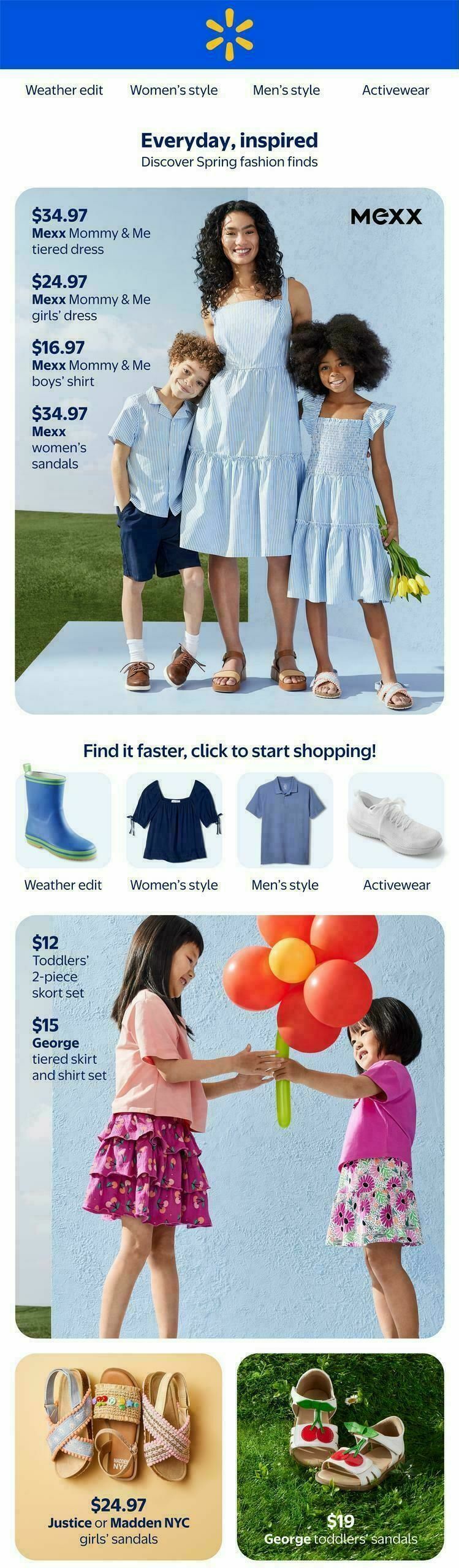 Walmart Spring Fashion Finds Flyer from March 5