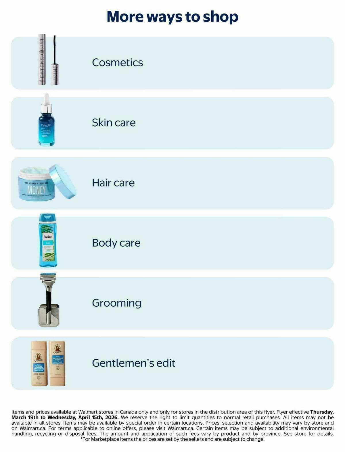 Walmart Spring Beauty Flyer from April 2