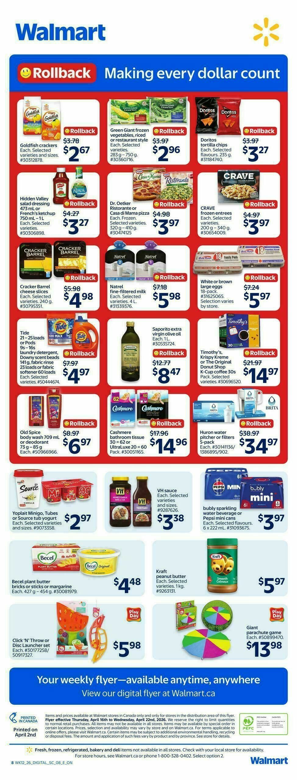 Walmart Flyer from April 16