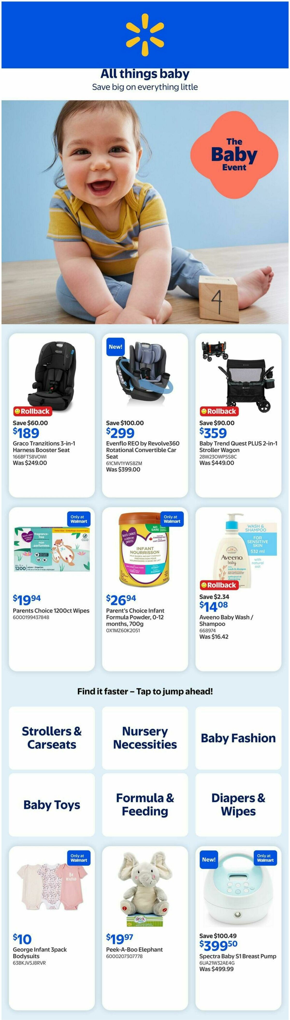 Walmart The Baby Event Flyer from June 18