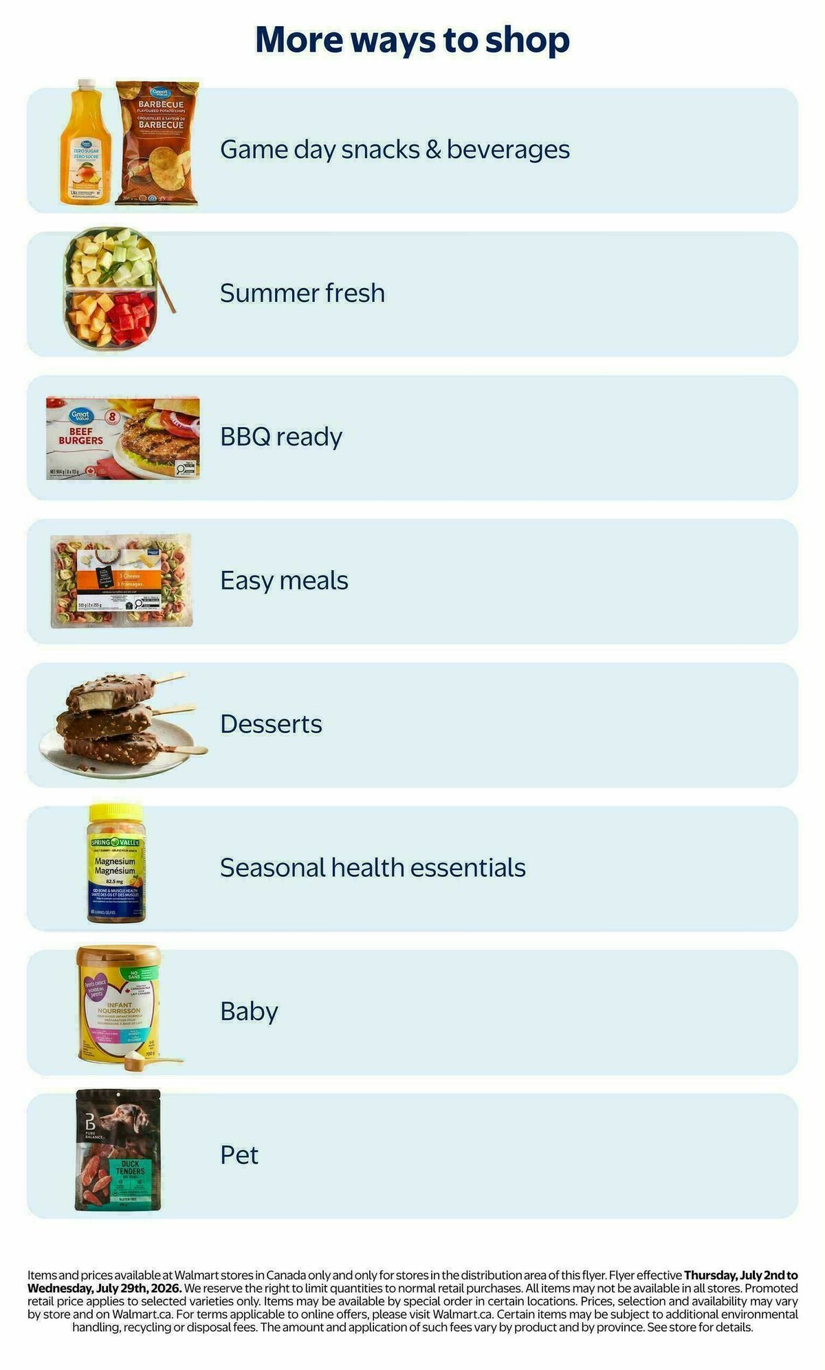 Walmart Savour Summer Flyer from July 2