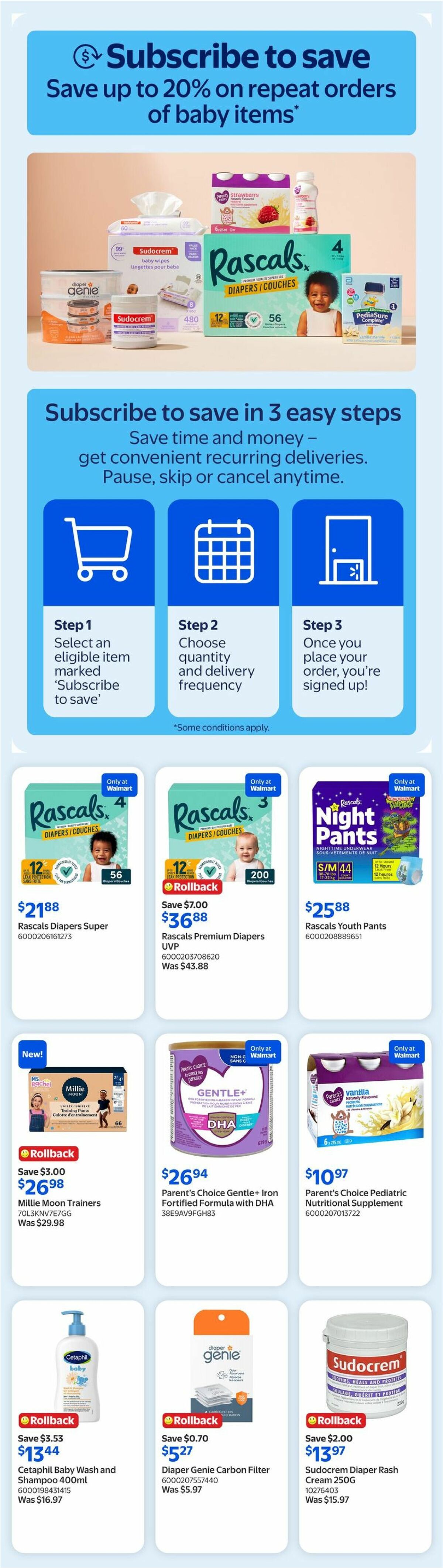 Walmart The Baby Event Flyer from July 9