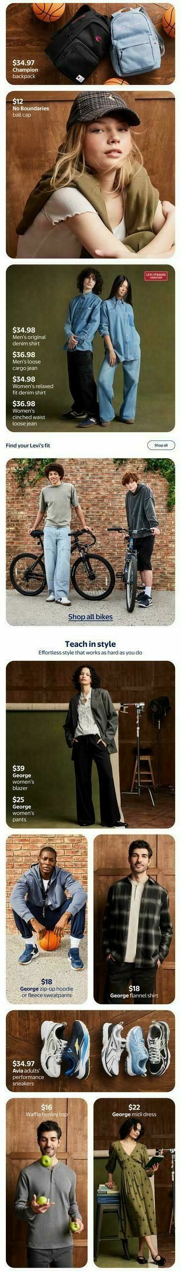 Walmart Back to School in Style Flyer from July 30