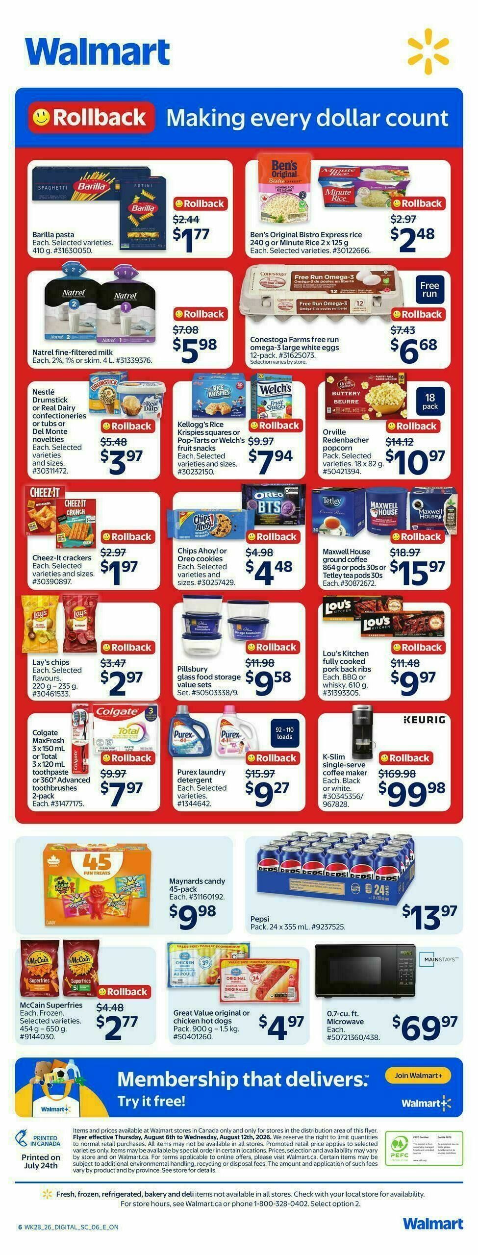 Walmart Flyer from August 6